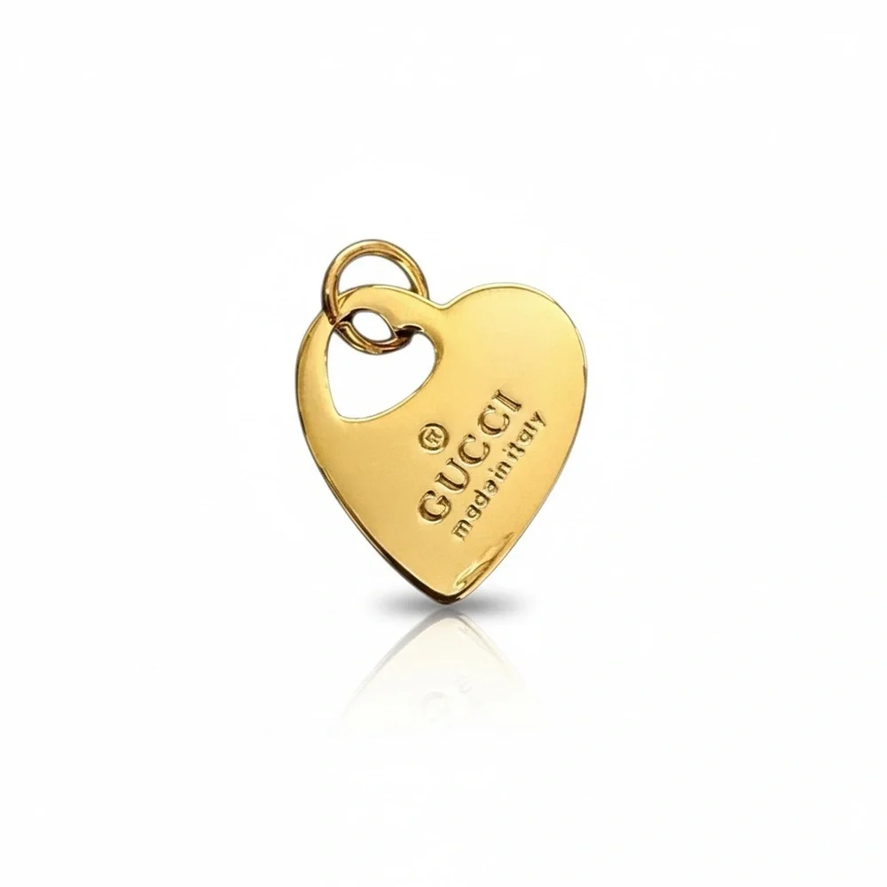GUCCI Authentic Gold Heart Charm Pendant for Necklace - Picture 8 of 10
